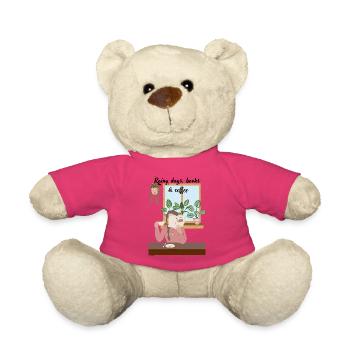 Kuscheltage Lesen mit Kaffee - Teddy - Pink - Vorne