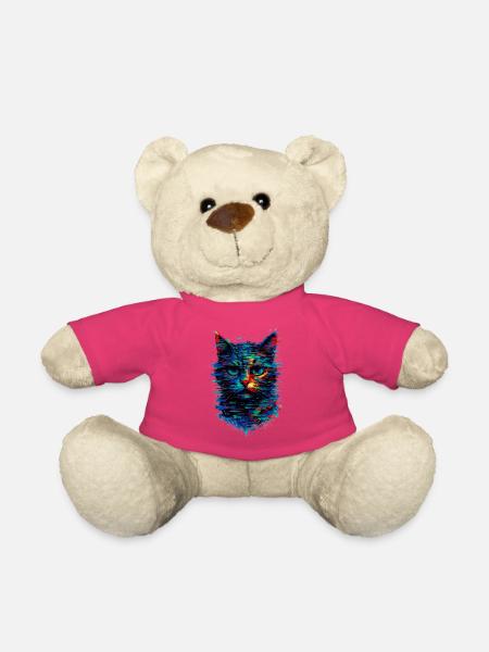 Katzen-Glitch-Kunst chromatische Aberration - Teddy - Pink