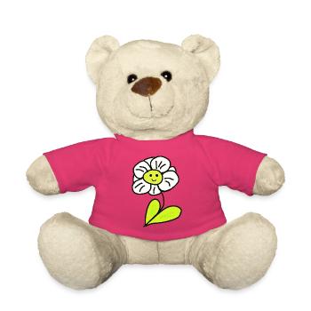Cheerful Flower Flowers Children - Teddy Bear - pink - Front