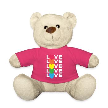 LGBT-Pride-Monat – Liebe ist Liebe - Teddy - Pink - Vorne