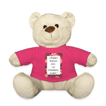 Eleganz durch Selbstliebe im Blumenrahmen - Teddy - Pink - Vorne