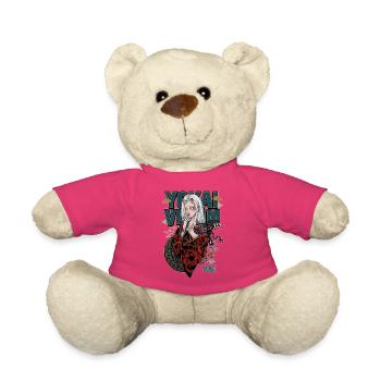 Yokai Serpent Oni Girl Japanese Streetwear Art - Teddy Bear - pink - Front