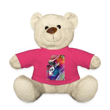 Portrait of a Gorilla - Teddy Bear - pink - Front