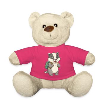 Waldfreund Dachs mit Rucksack - Teddy - Pink - Vorne