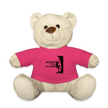 text born to climb born steep wall climber k - Teddy Bear - pink - Front