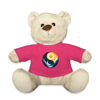 Yin Yang Sun and Moon - Teddy Bear - pink - Front
