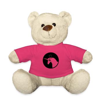 Licorne Sir Gentleman Mr. Rich Monocle Chapeau haut de forme - Nounours - rose - Devant