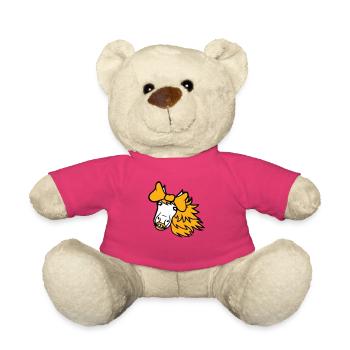 cheval mignon poney fille femelle fille cheval fille - Nounours - rose - Devant