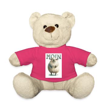 Les moutons disent MOIN bienvenue Bonjour Bonne humeur - Nounours - rose - Devant
