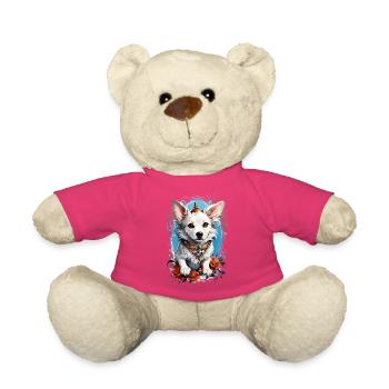 Chien mignon - Nounours - rose - Devant