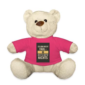 Je ne suis pas paresseux - je ne fais rien activement 02 - Nounours - rose - Devant