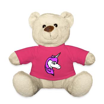Licorne fille assez sympathique dessin animé cheval - Nounours - rose - Devant