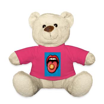 Pop Art Bitcoin Motif - Nounours - rose - Devant