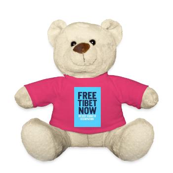 FREE TIBET NOW! Widerstand gegen die chinesische Besatzung - Teddy - Pink - Vorne