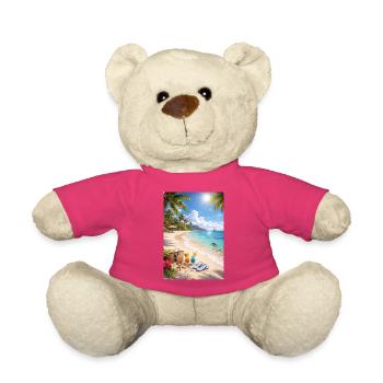 Tropischer Strandtraum Palmenparadies - Teddy - Pink - Vorne