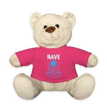 Rave-Totenkopf-Gasmaske - Teddy - Pink - Vorne