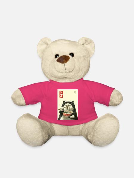 Ramen-Katze im Ukiyo-e-Stil - Teddy - Pink