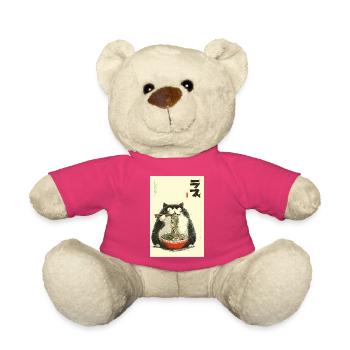 Neko Ramen Cat - Teddy Bear - pink - Front