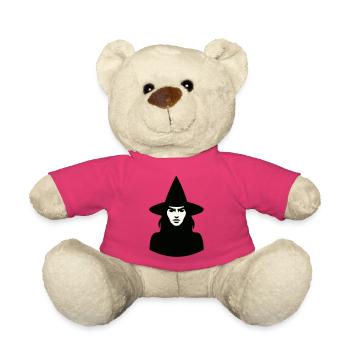 Witch with hat - Teddy Bear - pink - Front