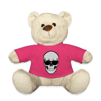 Graphique de crâne avec lunettes de soleil - Nounours - rose - Devant
