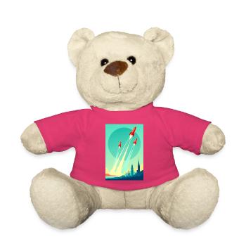 Eine Flotte steigt in den offenen Himmel auf - Teddy - Pink - Vorne