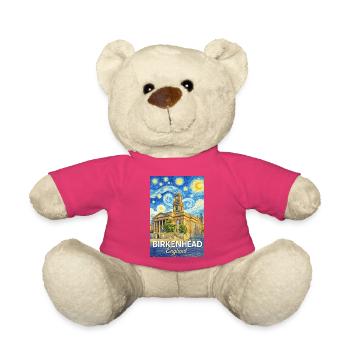 Birkenhead England Uhrturm Sternenwirbel - Teddy - Pink - Vorne