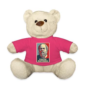 Portrait pop art de Socrate - Nounours - rose - Devant