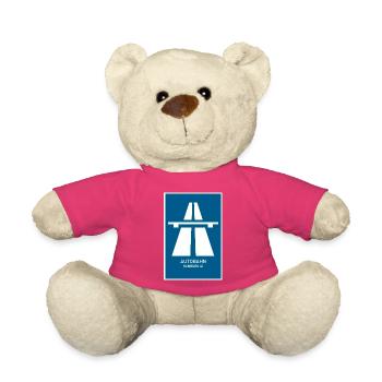 Autobahn Hamburg A1 Retro Poster - Teddy - Pink - Vorne