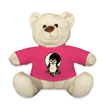 Forest Moon Symbol Folk Streetwear - Teddy Bear - pink - Front