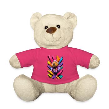 Cool Capybara Capybara - Chill Mode - Teddy Bear - pink - Front
