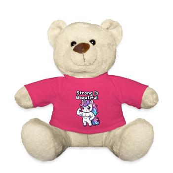 Stark ist schönes Einhorn - Teddy - Pink - Vorne