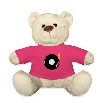 LP - DJ - Turntable - Teddy Bear - pink - Front