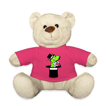 Chenille Monsieur Monsieur Riche Monocle Haut-de-forme Magicien - Nounours - rose - Devant
