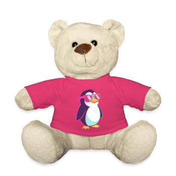 Pinguin Neon Coole Bunte Brillen - Teddy - Pink - Vorne