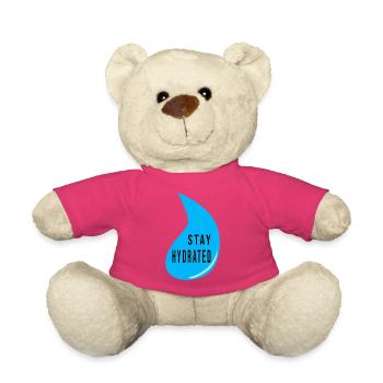 Conception de gouttes d’eau Stay Hydrate – Devis de fitness - Nounours - rose - Devant