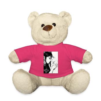Goth Kitty Portrait - Teddy Bear - pink - Front