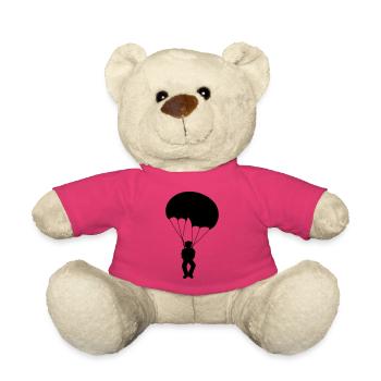 Conception de parachutiste Silhouette - Nounours - rose - Devant