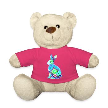 Hase Aquarell Ostern Silhouette - Teddy - Pink - Vorne