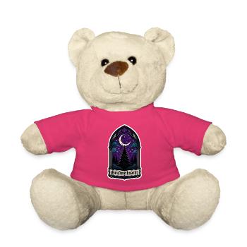 Gruftweihnacht Gothic Kirchenfenster Mond Shirt - Teddy - Pink - Vorne