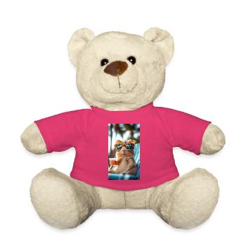 Cochon d’Inde dans une chaise longue - Nounours - rose - Devant