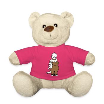 Canard Promenades Head Sitting Horse Cavalier 2 Amis - Nounours - rose - Devant