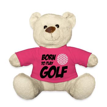 Born To Play Golf - Nounours - rose - Devant