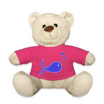 SURFEN. FISCH. STRAND. MEER. OZEAN. HUMOR. FEIERTAG - Teddy - Pink - Vorne