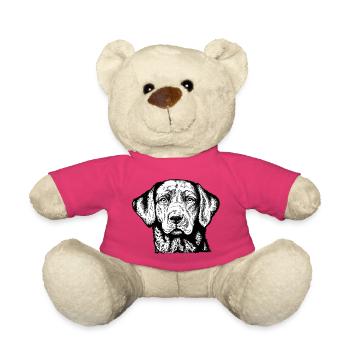 Portrait de Labrador Retriever sw - Nounours - rose - Devant