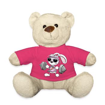 Musculation Lapin Fitness Exercice de musculation - Nounours - rose - Devant