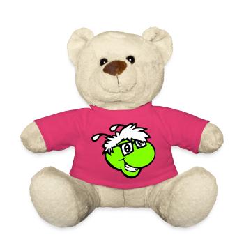Nerd Caterpillar Intelligent Geek Worm Horn-rimmed Glasses Smart - Teddy Bear - pink - Front