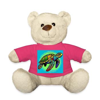 tortue - Nounours - rose - Devant