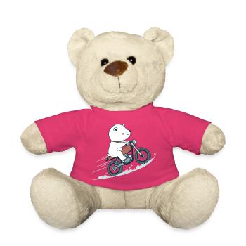Rider polaire sur moto - Nounours - rose - Devant