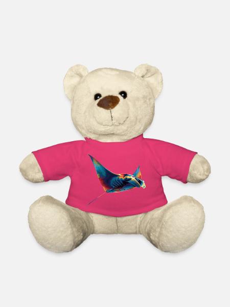 Manta Rochen Teufelsrochen Stachelrochen Taucher - Teddy - Pink
