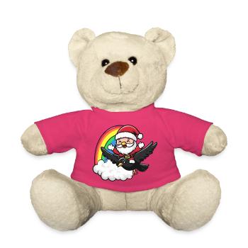 Noël du Corbeau Corbeau - Nounours - rose - Devant